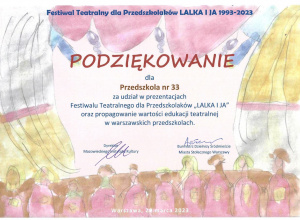 Festiwal Teatralny dla Przedszkolaków "Lalka i Ja"